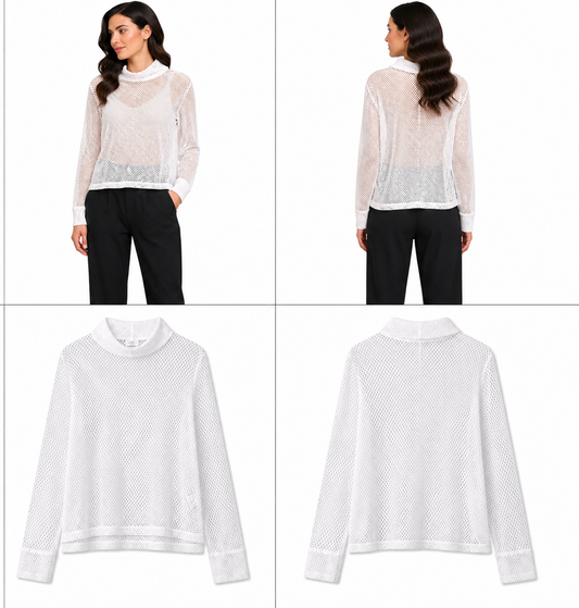 Repertoire Mesh Top White
