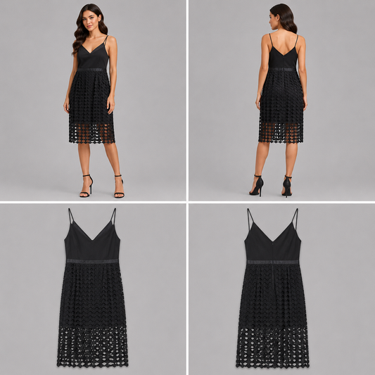 City Chic Black Cocktail Dress (Size S)