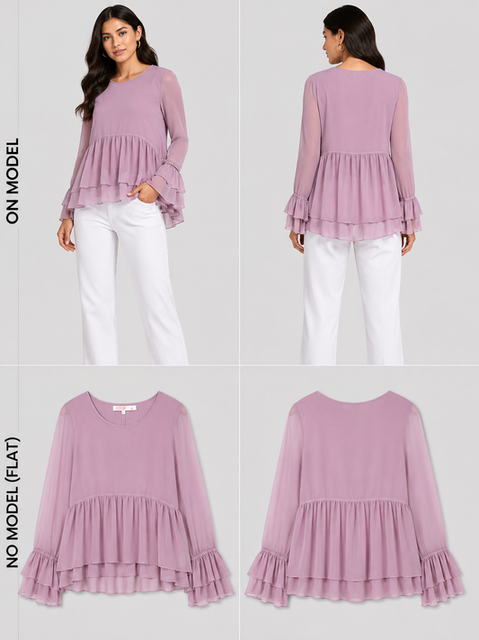 Coop Long Sleeve Pink Top (Size XS)