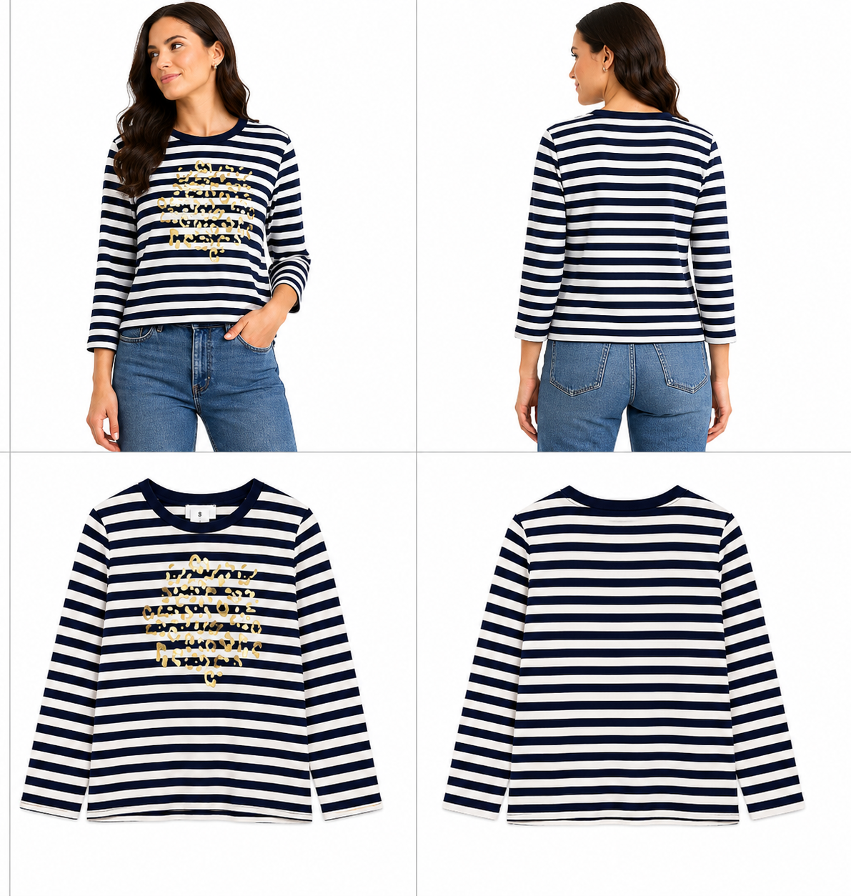 Alaska Blue Striped Top