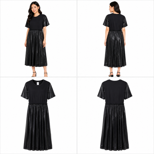 Moochi Short Sleeve Black Dress (Size XS)