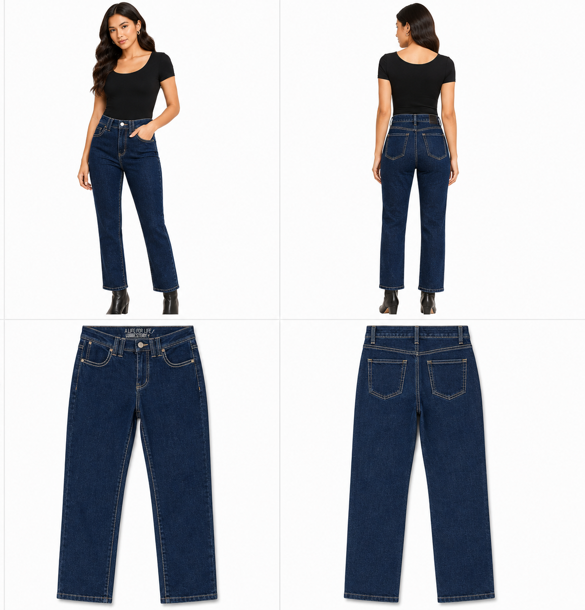 Loobie's Story Blue Jeans Double Belt Loop (Size 10)
