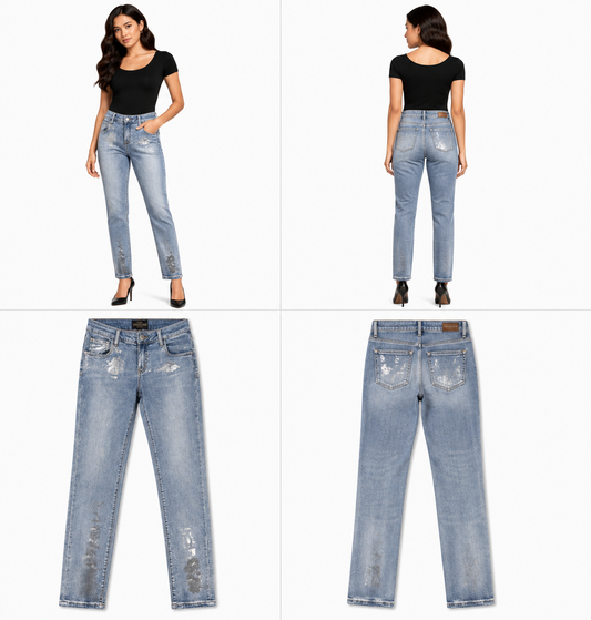 Honey Denim Blue/Silver Jeans