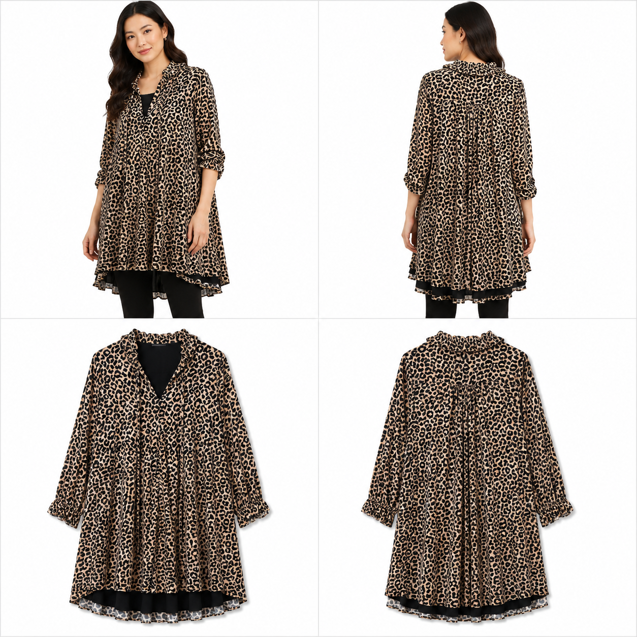 Debra Sweeny Leopard Print Dress (Size 14)