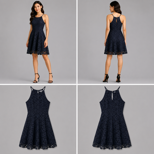 Pilgram Black Brocade Dress (Size 12)