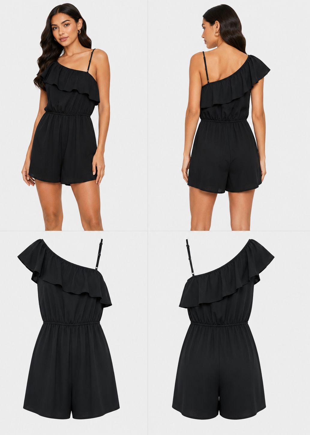 All About Eve Off Shoulder Black Jumpsuit (Size 10)