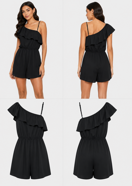All About Eve Off Shoulder Black Jumpsuit (Size 10)