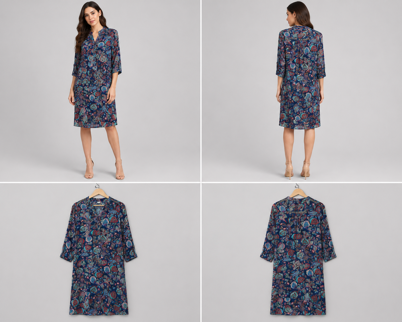 Loobies Story Blue Paisley Dress (Size 10)