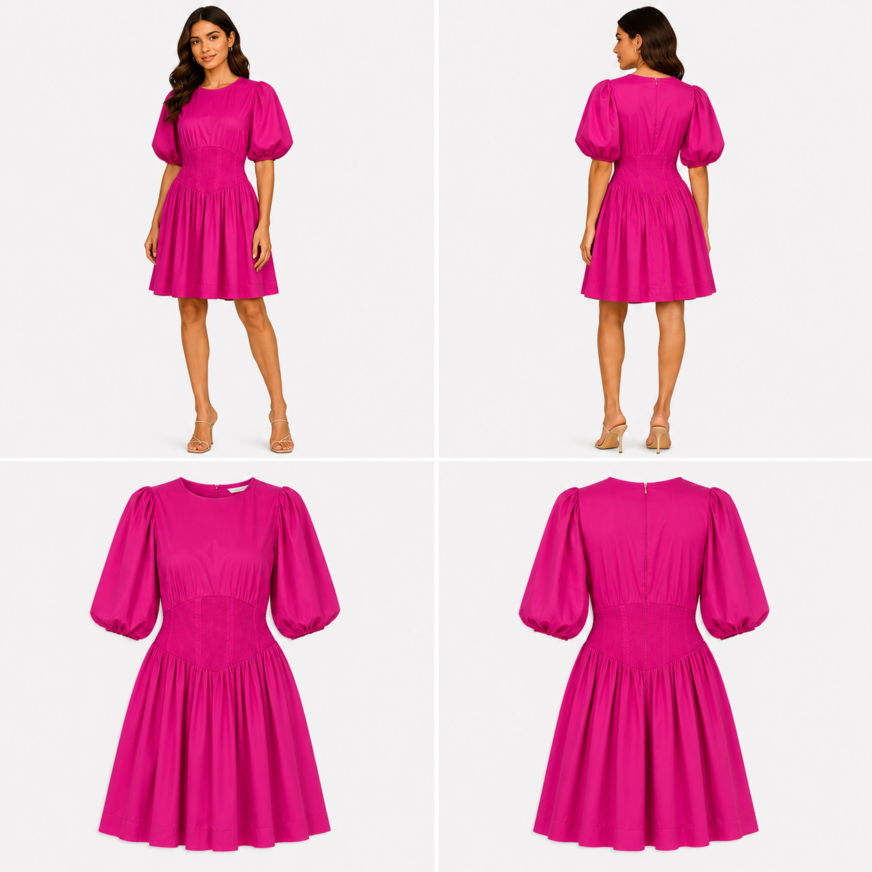 Aje Puff Sleeve Corset Mini Dress (Size 16)