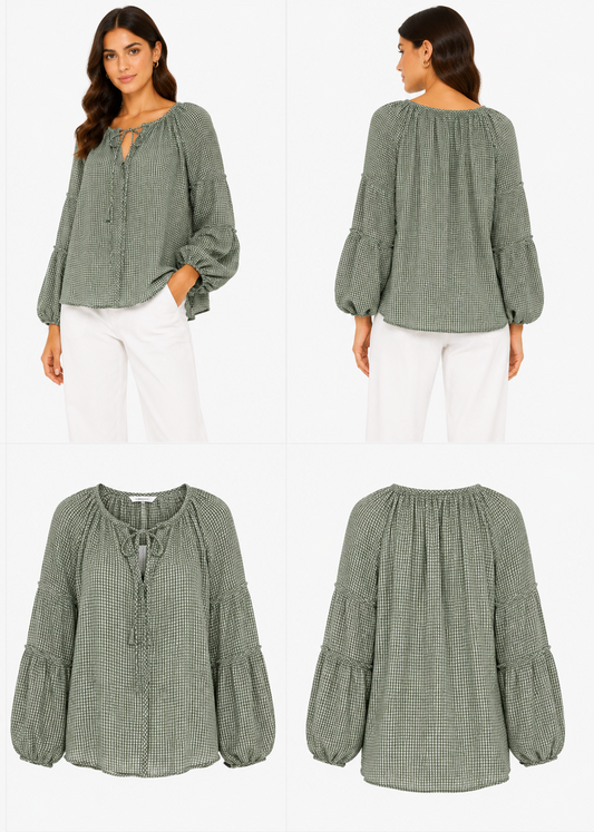 Finn Gingham Blouse