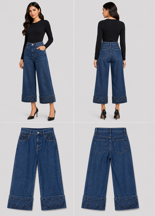 Cooper Wide Leg Jeans (Size S)