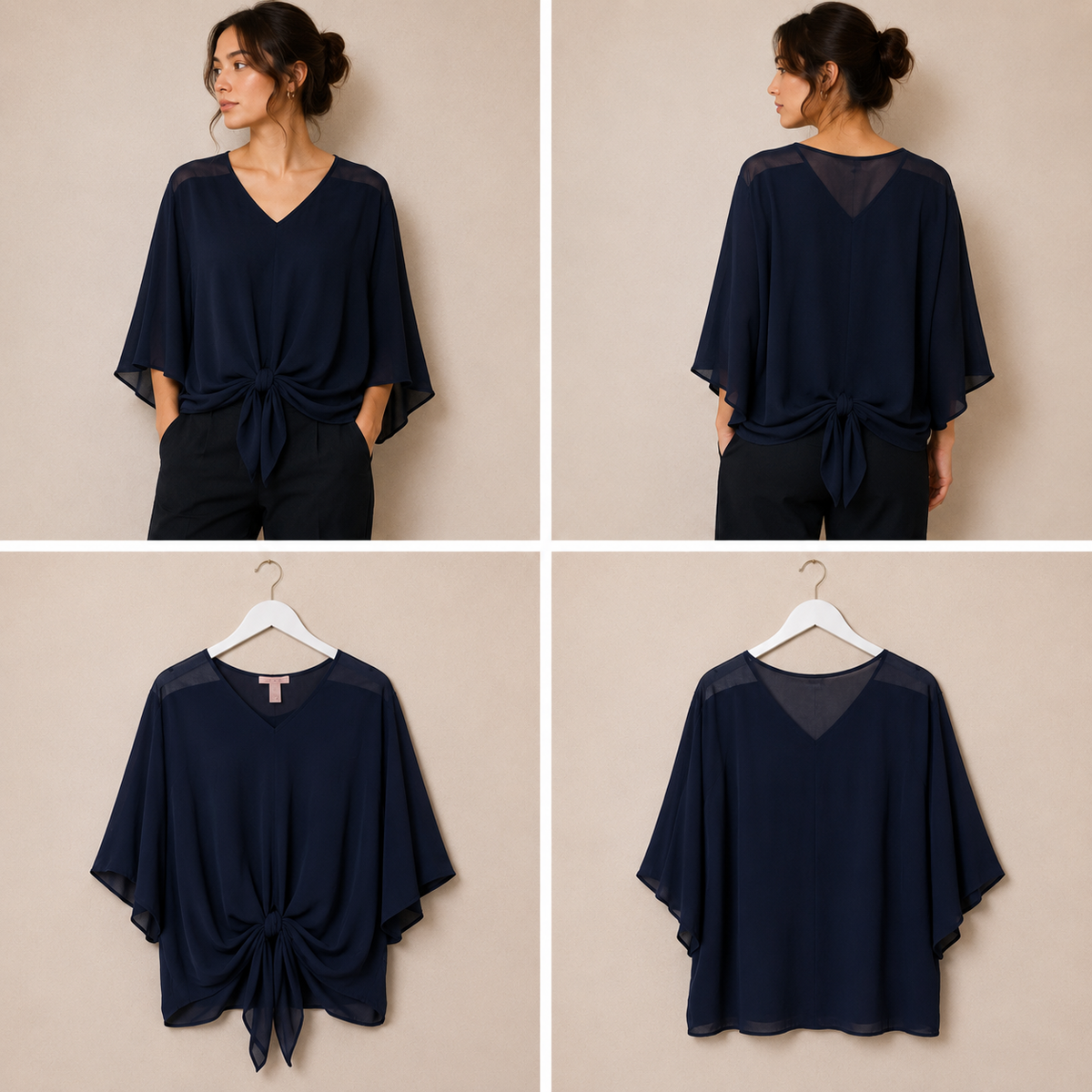 Charlo Black Top Crossover Detail (Size 16)