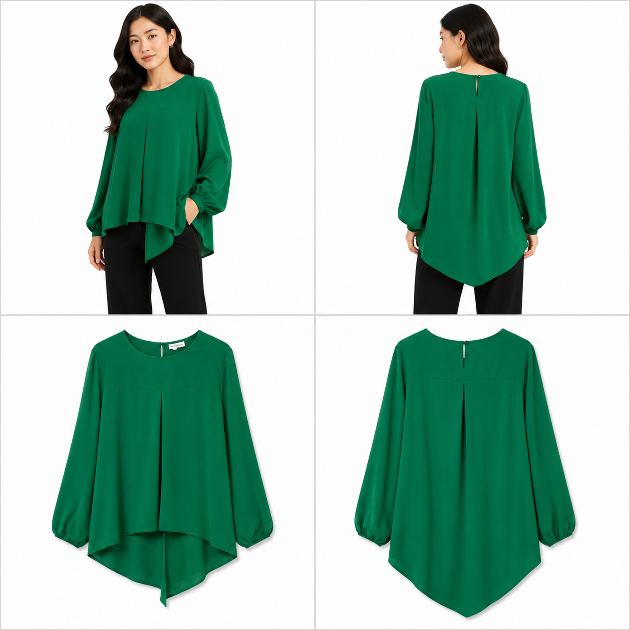 Herd of Birds Green Top (Size M)