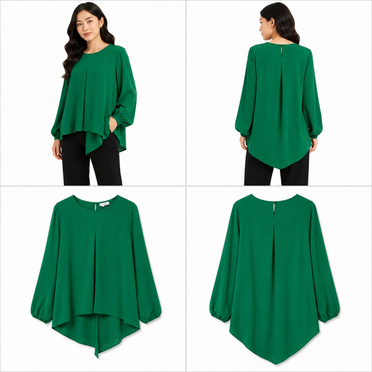 Herd of Birds Green Top (Size M)