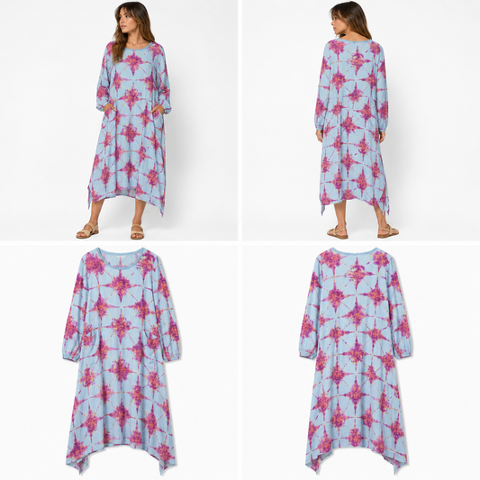 Helga May 100% Linen Floral Dress (Size XL)