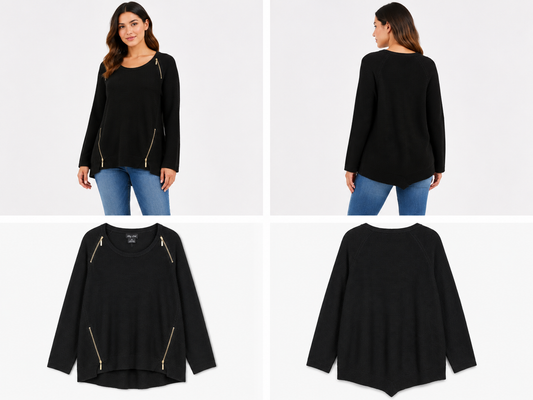 City Chic Ribbed Jumper (Size XS)