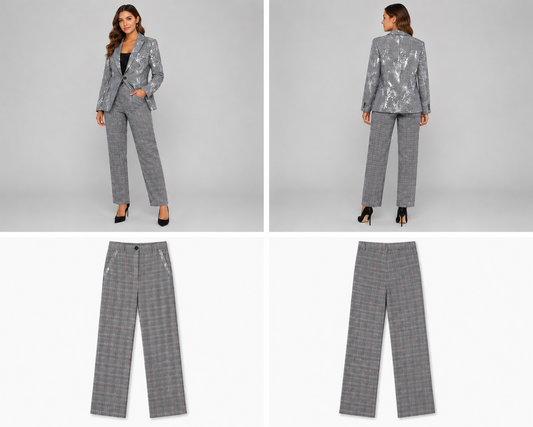 Cooper Going on Strike Two-Piece Suit Grey & Silver (Size 10)