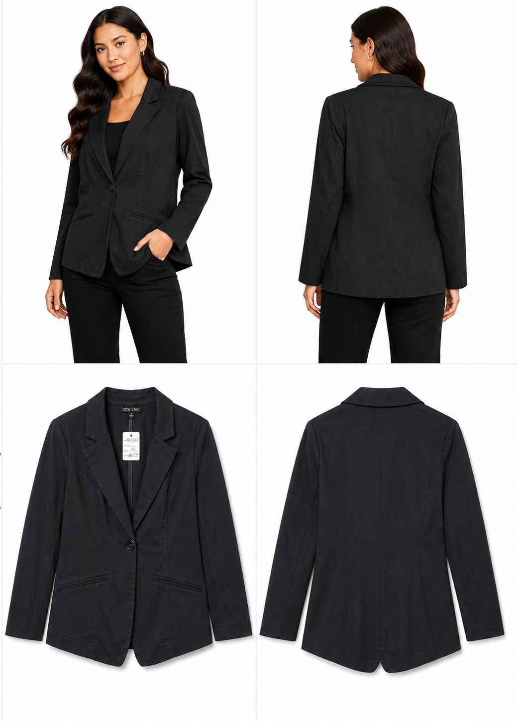 City Chic Black Blazer (Size XS)