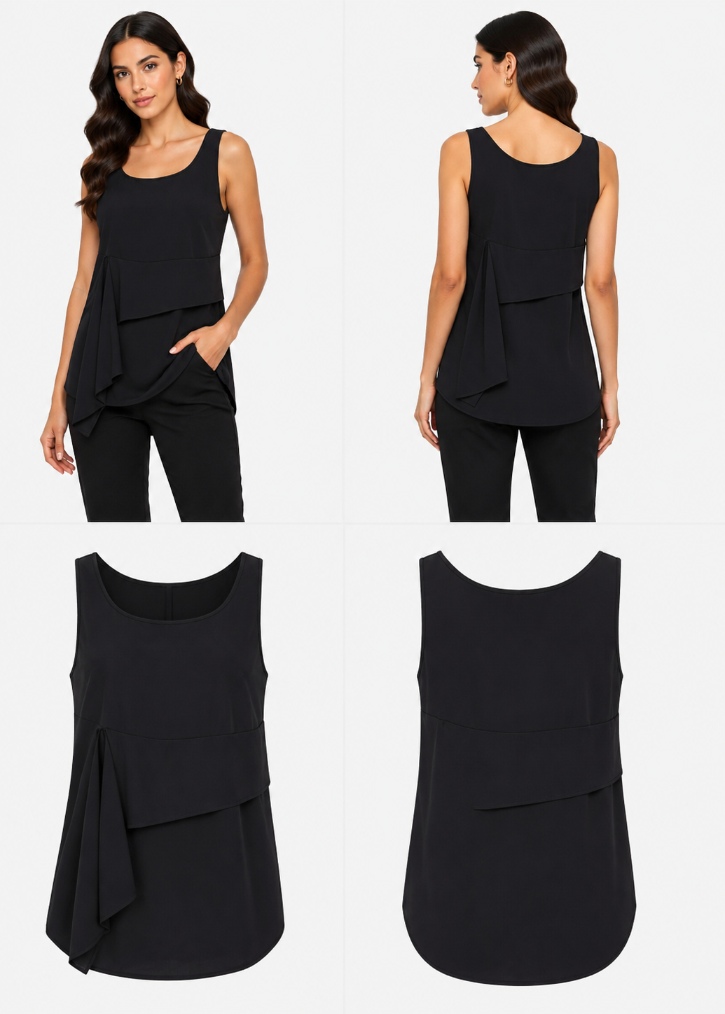 Ricochet Black Dress / Top (Size 14)