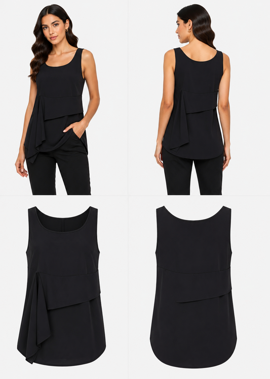 Ricochet Black Dress / Top (Size 14)