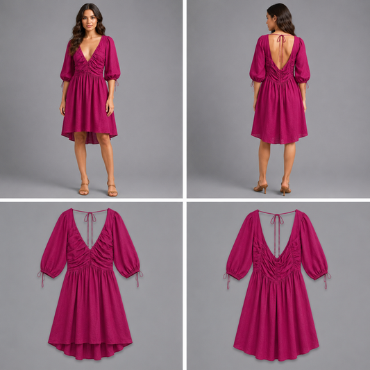 Aere Linen Midi Dress (Size 8)