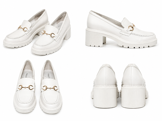 Django & Juliette Burgess Loafer Vanilla White (Size 40)