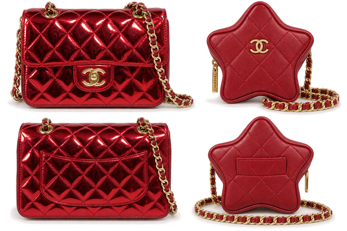 Red Quilted Shoulder Bag