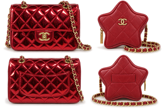 Red Quilted Shoulder Bag