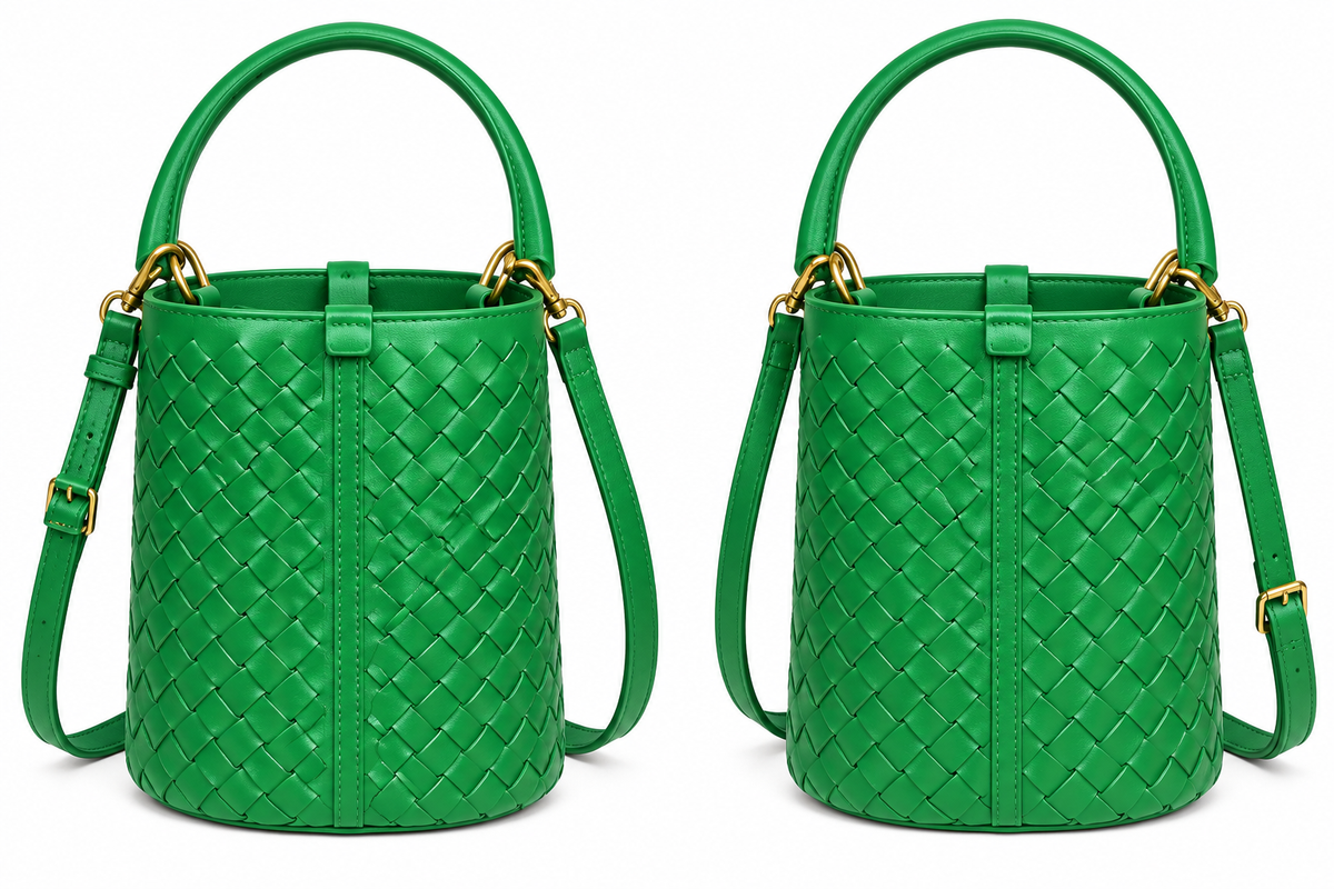 Emerald Green Woven Handbag