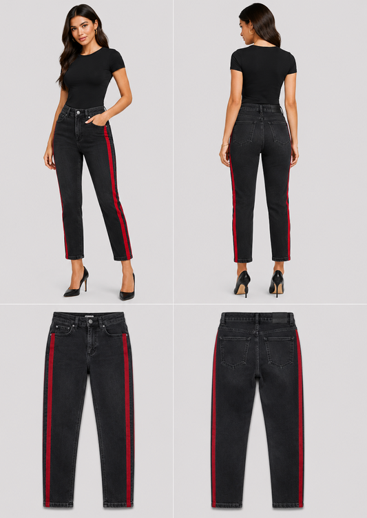 Zoe Karssen Jeans Blue with Red Stripe