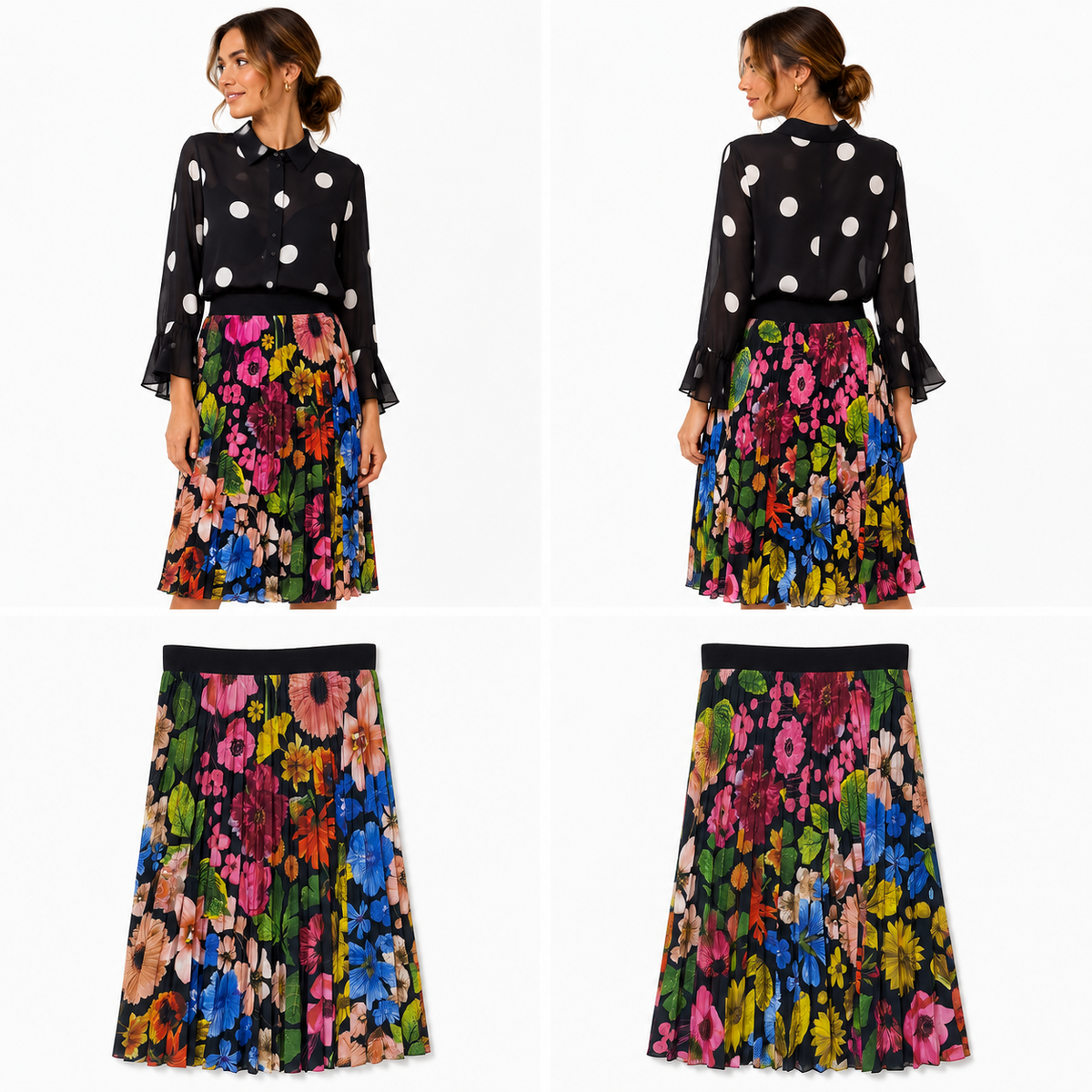 Curate Running on Blooms Floral Skirt (Size XL)