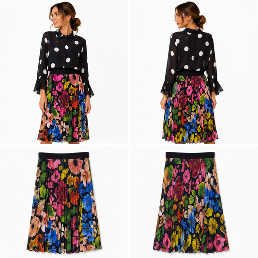 Curate Running on Blooms Floral Skirt (Size XL)
