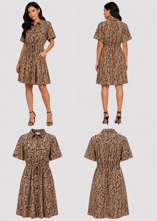 Witchery Animal Print Dress (Size 14)