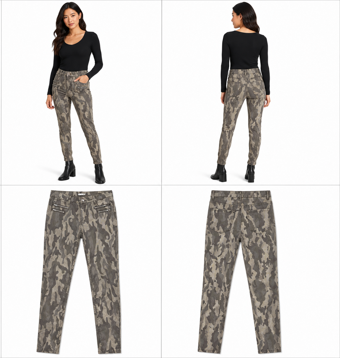 Crazy Lover Gold Camo Pattern Jeans