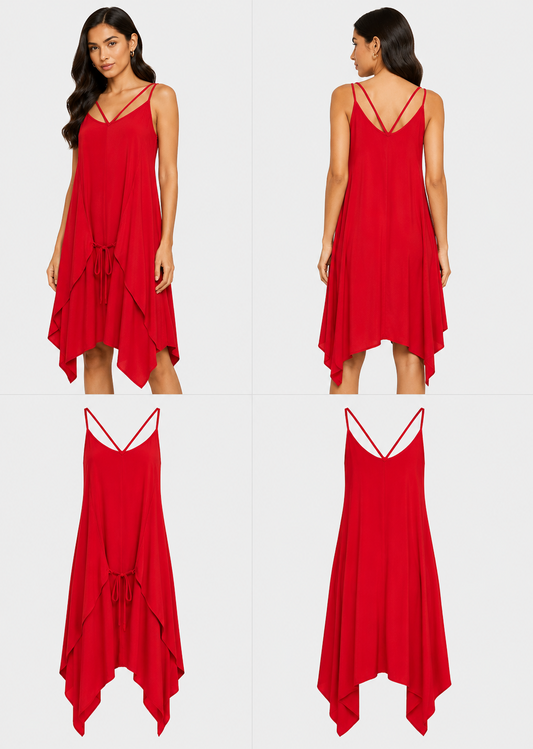 Betty Monroe Silk Red Dress (Size M)