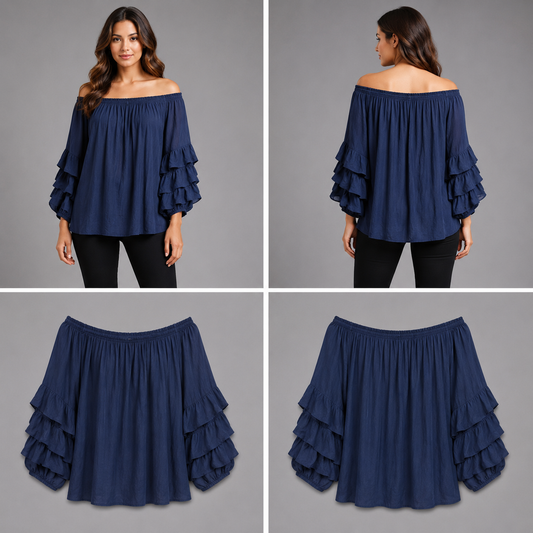 Augustine Navy Blouse (Size L)
