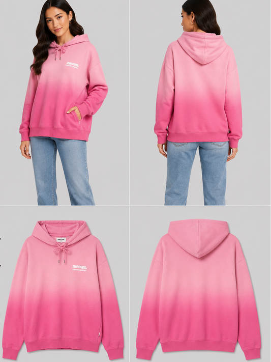 Rip Curl Pink Hooded Sweatshirt (Size S)